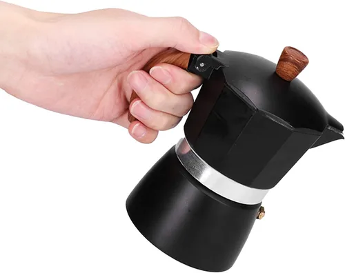 Miniatura 7 de TITA-DONG Cafetera espresso para estufa, olla moka de aleación de aluminio para gas, olla moka italiana clásica con mango para evitar quemaduras