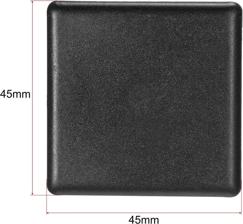 Miniatura 2 de uxcell Tapa de extrusión de aluminio cuadrada de plástico estándar Negro 1.772x1.772 in 20pcs