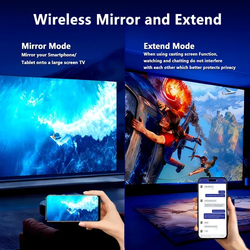 Miniatura 4 de Adaptador de pantalla inalámbrico 4K para TV, casting y duplicación para iOS Android Refleje el contenido de dispositivos Mac, iOS y Android a
