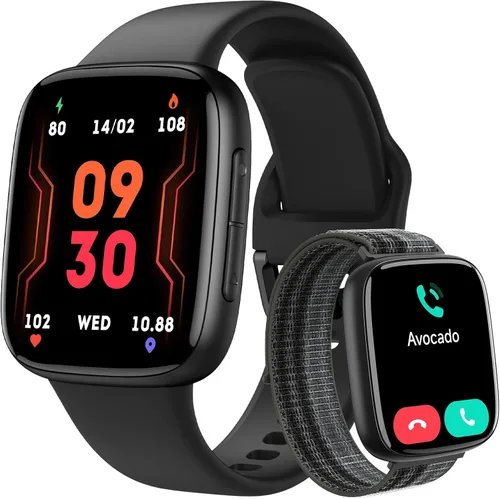 Miniatura 12 de Reloj inteligente para mujer, responder/hacer llamadas, reloj inteligente AMOLED de 1.85 pulgadas con pantalla siempre encendida para iPhone y Rosa