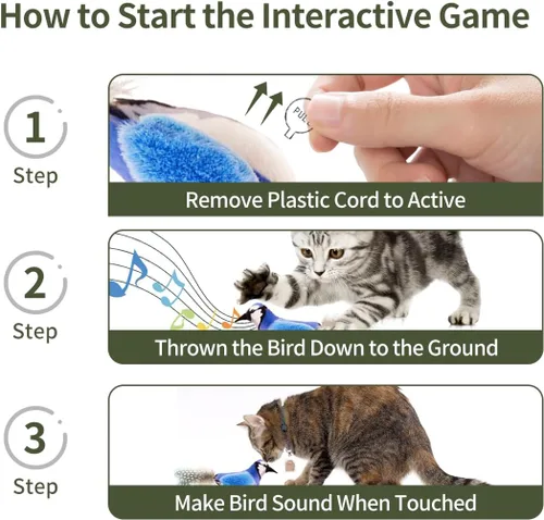 Miniatura 6 de Juguetes para gatos con hierba gatera, para aliviar el aburrimiento y aliviar los dientes y patadas, juguetes interactivos con sonido de chirrido