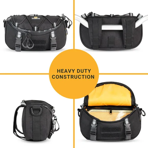 Miniatura 8 de Odinsberg Bolsa Multifuncional para Manillar de Bicicleta y Motocicleta, 3L Resistente al Agua, Compatible con la mayoría de tipos de manillares