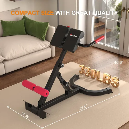 Miniatura 5 de Roman Chair,Foldable Back Extension Machine,Adjustable Ab Back Extension Machine,Core Strength Trainer,Back Exercise Machine for Glute,Ab