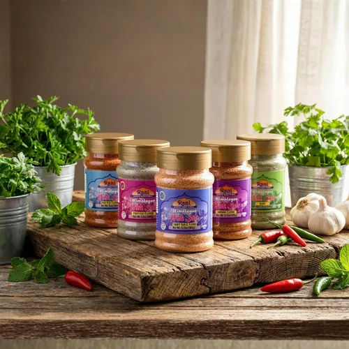 Miniatura 2 de Rani Himalayan Pink Salt Granules 5 in 1 Flavors (Mint, Smokey Garlic, Italian, Pepper, Peri Peri) PET Jar ~ All Natural Vegan Gluten Friendly