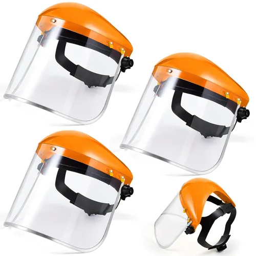 Miniatura 7 de Copkim Paquete de 3 Caretas de Seguridad Faciales para Esmerilado Transparente de Cara Completa Resistente a Impactos Seguridad PET Careta Completa