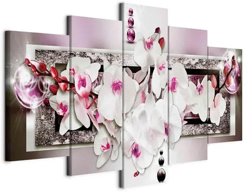 Miniatura 13 de Lienzo decorativo con impresión artística de diseño de orquídea de Artgeist Orquídea #01