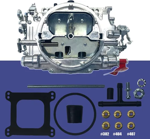 Miniatura 4 de RoyalAir Carburador 4BBL Serie 1905 AVS2 Carburador 650 cfm Brida cuadrada Nuevo amplificador de flujo anular Estrangulador manual no EGR Serie AVS2