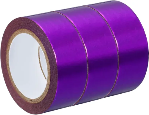 Miniatura 8 de PATIKIL Cinta Washi metálica de 0.591 in x 16.4 ft, 3 rollos de adhesivo autoadhesivo para decoración de manualidades, color azul oscuro