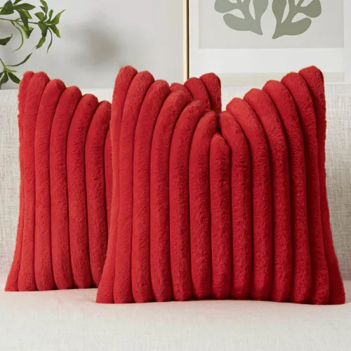 Miniatura 12 de MIULEE Juego de 2 fundas de almohada decorativas de piel sintética de 16 x 16 pulgadas, decoración moderna de primavera para el hogar, almohadas