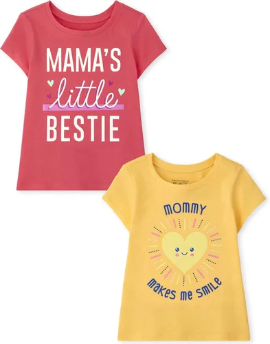 Miniatura 25 de The Children's Place Camisetas estampadas de manga corta para bebés y niñas pequeñas, con diseño de unicornios y mariposas, a la moda, paquete de 3