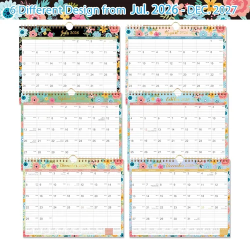 Miniatura 5 de Calendario 2026-2027 – Calendario de pared 2026-2027 con 18 meses, de julio de 2026 a diciembre de 2027, 14.6 x 11.5 pulgadas, encuadernación