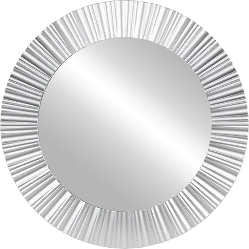 Northlight espejo de pared redondo decorativo con marco acanalado simplemente elegante, 20", color plateado.