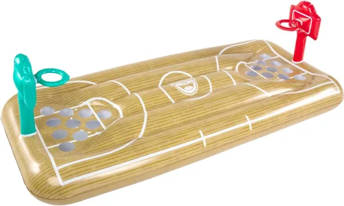 Balsa inflable del baloncesto del pong, sostenedores de la bebida incorporados, divertido juego flotante del partido de la piscina