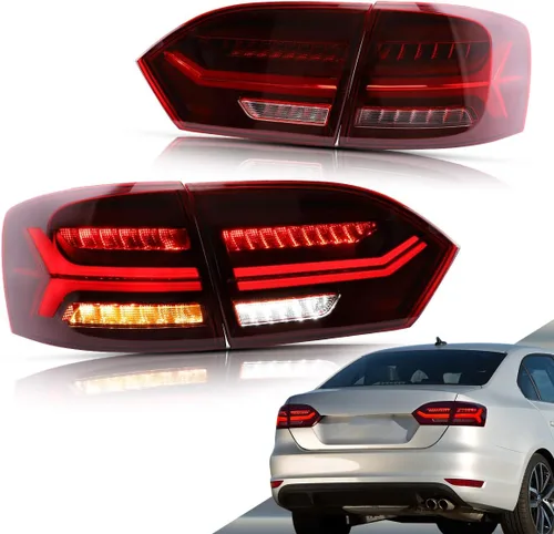 Miniatura 12 de VLAND Luces traseras LED compatibles con Jetta Sagitar 12-14 2011-2014 (no compatible con GLI y versión LED), conjunto de lámpara trasera LED Humo