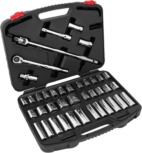 Performance Tool W32905 Juego de mecánico de accionamiento de 1/2 pulgada, 40 piezas