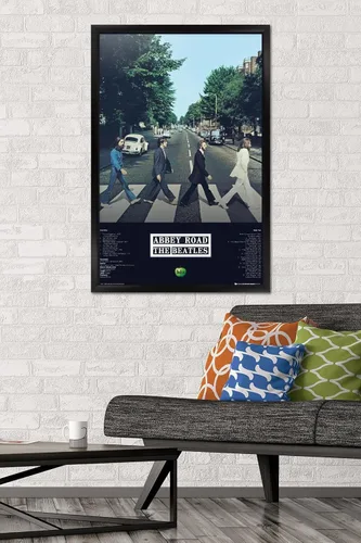 Miniatura 2 de Trends International Póster de pared de The Beatles de 24 x 36 pulgadas, álbum de la abadía, 24 x 36 pulgadas, versión enmarcada en negro