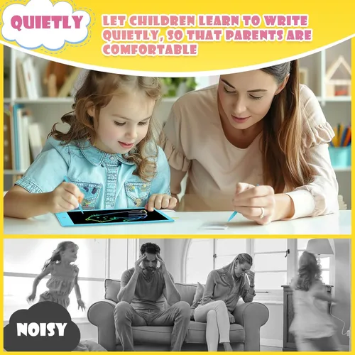 Miniatura 5 de EooCoo Juguetes para niños pequeños, regalos para niños, tableta de escritura LCD de 10 pulgadas, bloc de dibujo, libros para colorear sin desorden