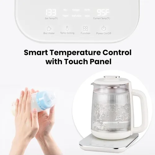 Miniatura 4 de Hervidor eléctrico de doble capa de 1,5 L con olla de estofado, olla de cristal para la salud, máquina de té de vidrio 9 en 1, panel táctil