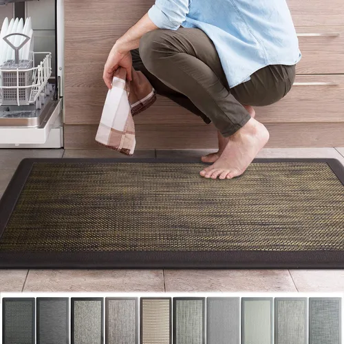 Miniatura 9 de iCustomRug Tapete ergonómico antifatiga, para estar cómodo de pie en la cocina, baño, estación de trabajo, tapete de espuma viscoelástica de 39 x 20