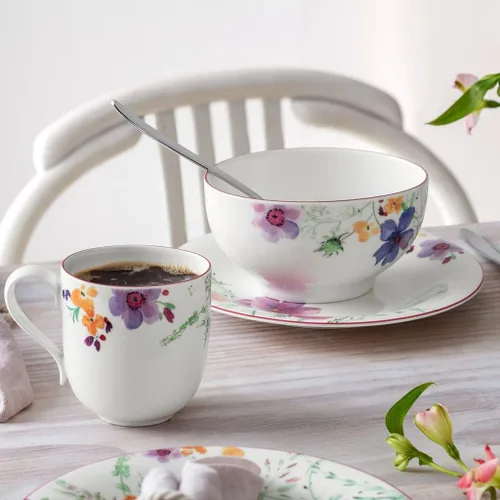 Miniatura 2 de Villeroy & Boch Mariefleur - Plato de ensalada básico: 8.25 pulgadas, porcelana premium, blanco/multicolor