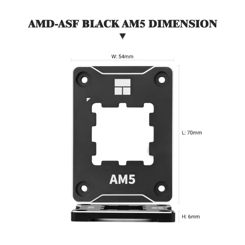 Miniatura 2 de Thermalright ASF-Black AM5 Soporte para CPU, marco de fijación correctivo antiflexión, montaje fijo AM5 de ajuste completo sin marcas, marco