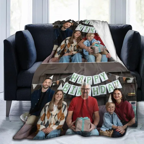 Miniatura 12 de Manta personalizada con fotos, texto, manta personalizada de collage de fotos, manta de franela personalizada, ropa de cama de cumpleaños, Navidad