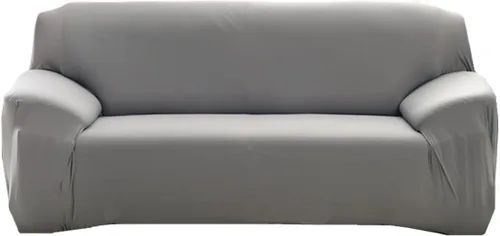 Miniatura 20 de Funda elástica para sofá de color sólido para sofá de 1/2/3/4 plazas, fundas para sofá modular en forma de L, protector de muebles con fundas