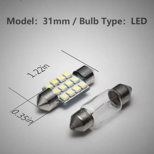 Miniatura 3 de Marsauto DE3175 Bombilla LED de 31 mm para luz interior de cúpula de mapa de puerta de cortesía para coche 1.22 pulgadas DE3021 DE3022 Bombillas