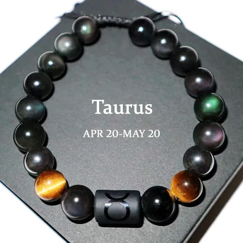 Pulseras de la amistad, pulsera de obsidiana negra arcoíris para mujeres y hombres, 0.394 pulgadas (0.394 in), ojo de tigre, hematita y cristal