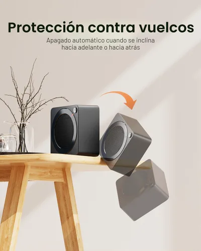 Miniatura 4 de Gaiatop Mini calentador de espacio, ligero PTC de cerámica de calentamiento rápido, 500 W, eficiencia energética para uso en interiores
