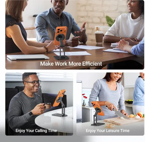 Miniatura 5 de UGREEN Soporte Magnético para Teléfono Compatible con Soporte MagSafe para Escritorio Diseño Ergonómico Ajustable, Soporte de Teléfono Celular