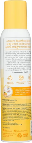 Miniatura 2 de Citrus Magic Spray ambientador que elimina olores, limón tropical, 3 onzas, paquete de 3