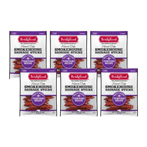 Miniatura 19 de Bridgford Smokehouse - Palitos de salchicha Teriyaki de 5 onzas, paquete de 2 – Hecho con carne de res y cerdo – Sin gluten y alto contenido
