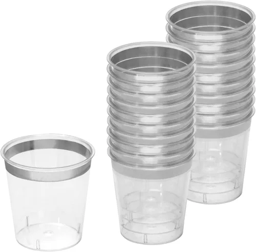 Miniatura 13 de Zappy 124 vasos de chupito de plástico neón, 1 oz, varios colores neón, desechables y reutilizables, sin BPA, perfectos para bodas, reuniones