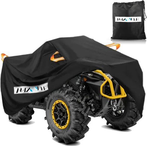 Cubierta para cuatrimoto, resistente al agua, color negro, tela Oxford, protectora de 4 ruedas para 102 pulgadas, Kawasaki Polaris Yamaha Can-Am