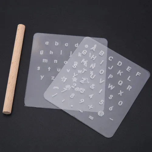 Miniatura 2 de Juego de herramientas de estampado de cuero, kit de sellos numéricos para manualidades, relieve, carpintería