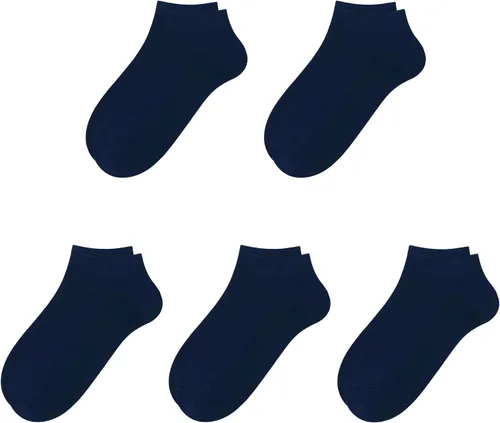 Miniatura 21 de SERISIMPLE Calcetines de bambú de viscosa para la escuela, calcetines de tobillo súper suaves para niños, puños elásticos, calcetines atléticos