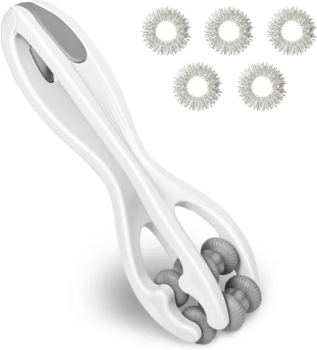 eyxformula Juego de 6 masajeadores de dedos, herramienta de masaje manual de rodillo de dedo y anillos de acupresión para artritis, dedo gatillo,