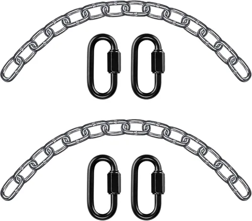 Miniatura 9 de BeneLabel 2 cadenas de columpio resistentes de 85 pulgadas con ganchos, cadenas colgantes de capacidad de 1000 libras, cadenas colgantes para 2