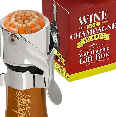 Miniatura 12 de Tapón de vino y tapón de champán todo en uno – sello patentado, conserva las burbujas y el sabor de los vinos Prosecco, blancos y tintos. 1 tapón