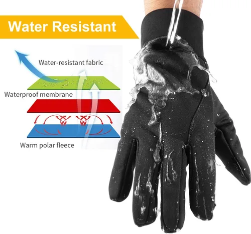 Miniatura 3 de Guantes de invierno para hombres y mujeres, con pantalla táctil, guantes cálidos, resistentes al agua, resistentes al viento, guantes térmicos