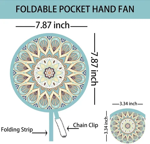 Miniatura 28 de 4 abanicos de mano plegables de pintura floral rosa, ventiladores compactos para mujeres, ventilador de mano plegable para conciertos, viajes