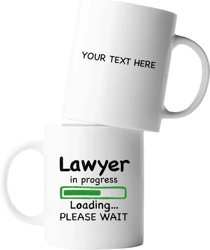 Miniatura 10 de Panvola Lawyer in Progress Loading Law - Regalos de graduación para futuros abogados y abogados, taza de cerámica de 11 onzas, color negro