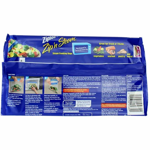 Miniatura 4 de S C JOHNSON WAX 95689 Zip 'N Steam bolsas de vapor, medianas, 10 unidades., Transparente, 1