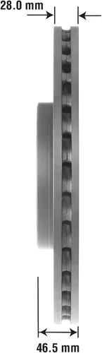Miniatura 6 de Goodyear Frenos 213182GY Rotor de freno delantero con revestimiento antiox premium para Mercedes-Benz C230 07-03, C320 05-03, CLK350 09-06, SLK300