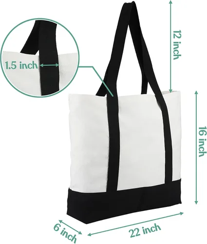 Miniatura 2 de Paquete de 2 bolsas de lona resistentes de 21.7in