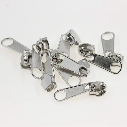Miniatura 8 de Leekayer 50 tiradores beige #3 para cremalleras de bobina de nailon, deslizadores de cremallera de metal para chaqueta, equipaje, bolsas, bolsas a