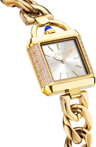 Miniatura 2 de THCN Women's Gold Watch & Bracelets Set, Ladies Dainty Watches Jewelry for Women with Crystal Bezel & Adjustable Bracelets, Luxury Jewelry Gift Set