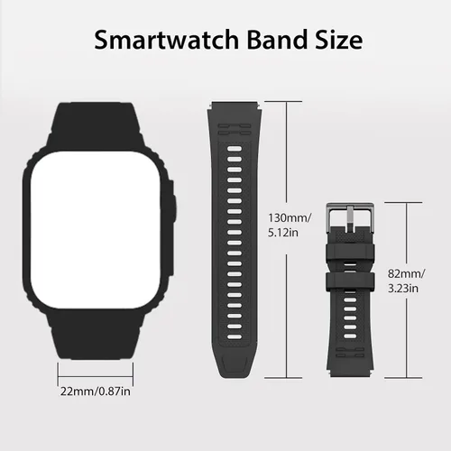 Miniatura 3 de WalkerFit Correa de reloj inteligente de 0.866 in, para CARBINOX Blaze/Edge/Vortex, compatible con AMAZTIM M2/T3/M3 Ultra/M3/T2/M3E, correas