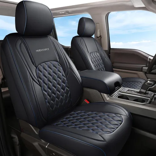 Miniatura 11 de Huidasource - Juego completo de fundas de asiento para Dodge Ram, fundas impermeables de cuero para camioneta pickup, con cobertura total, protector